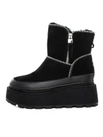 Ghete Dama din piele naturala 3ASJN75 BLACK | PANTOFUL