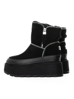 Ghete Dama din piele naturala 3ASJN75 BLACK | PANTOFUL