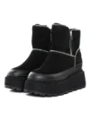 Ghete Dama din piele naturala 3ASJN75 BLACK | PANTOFUL
