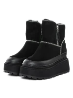 Ghete Dama din piele naturala 3ASJN75 BLACK | PANTOFUL