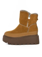 Ghete Dama din piele naturala 3ASJN75 YELLOW | PANTOFUL