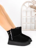 Ghete Dama din piele naturala 5WL105 Negru | Pantoful » Pantoful.ro