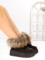 Ghete Dama din piele naturala 3ASJN73 Maro | Pantoful » Pantoful.ro