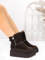 Ghete Dama din piele naturala 3ASJN75 Maro | Pantoful » Pantoful.ro