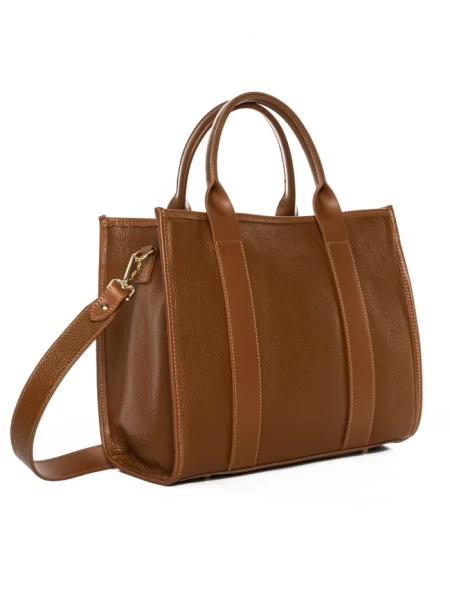 Geanta de mana din Piele Naturala GD45 Maro deschis | Forseti Genti Dama Din Piele Naturala GD45 CAMEL | FORSETI