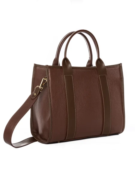 Geanta de mana din Piele Naturala GD45 Maro | Forseti Genti Dama Din Piele Naturala GD45 BROWN | FORSETI