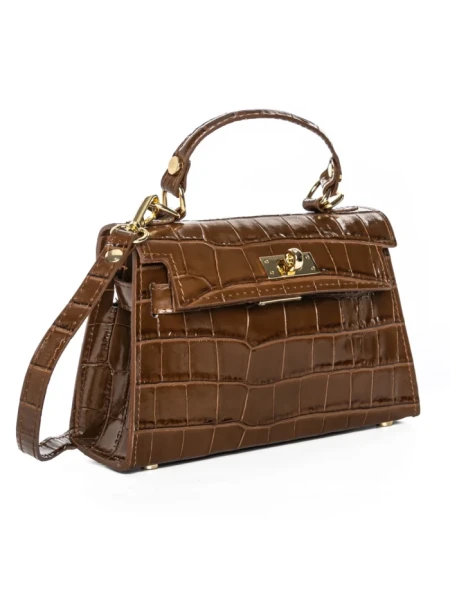 Geanta de mana din Piele Naturala GD46 Maro | Forseti Genti Dama Din Piele Naturala GD46 BROWN | FORSETI