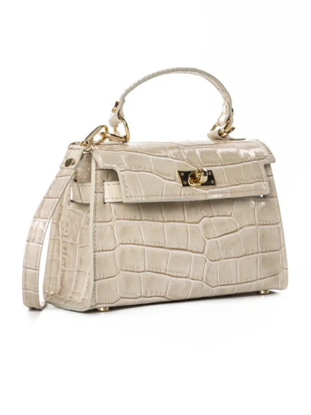 Geanta de mana din Piele Naturala GD46 Bej | Forseti Genti Dama Din Piele Naturala GD46 BEIGE | FORSETI