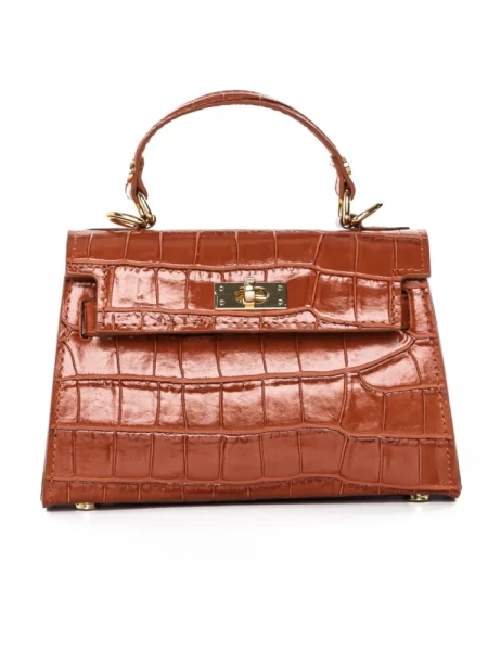 Geanta de mana din Piele Naturala GD46 Portocaliu | Forseti Genti Dama Din Piele Naturala GD46 ORANGE | FORSETI