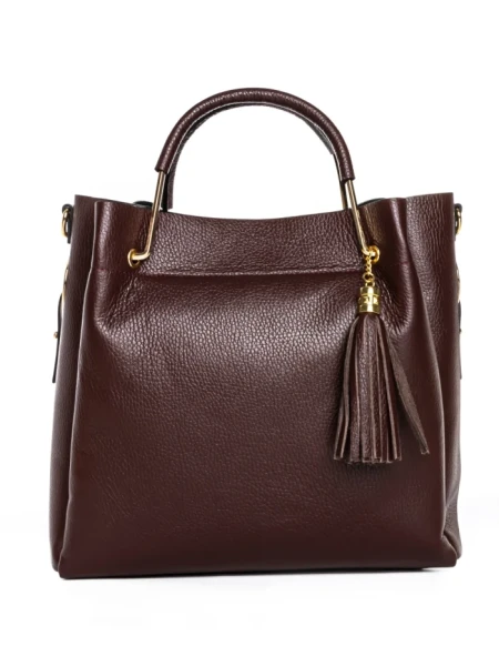 Geanta de mana din Piele Naturala GD47 Visiniu | Forseti Genti Dama Din Piele Naturala GD47 WINE | FORSETI