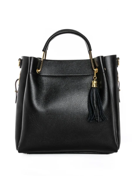 Geanta de mana din Piele Naturala GD47 Negru | Forseti Genti Dama Din Piele Naturala GD47 BLACK | FORSETI