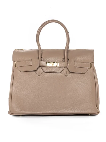 Geanta de mana din Piele Naturala GD48 Bej | Forseti Genti Dama Din Piele Naturala GD48 BEIGE | FORSETI