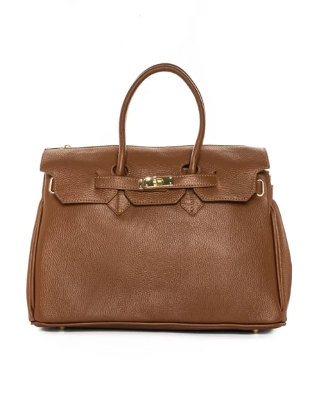 Geanta de mana din Piele Naturala GD48 Maro deschis | Forseti Genti Dama Din Piele Naturala GD48 CAMEL | FORSETI