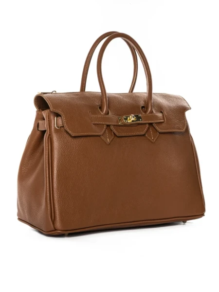 Geanta de mana din Piele Naturala GD48 Maro deschis | Forseti Genti Dama Din Piele Naturala GD48 CAMEL | FORSETI