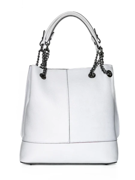 Geanta de mana din Piele Naturala GD49 Alb | Forseti Genti Dama Din Piele Naturala GD49 WHITE | FORSETI