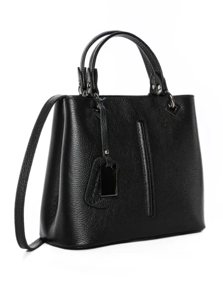 Geanta de mana din Piele Naturala GD50 Negru | Forseti Genti Dama Din Piele Naturala GD50 BLACK | FORSETI