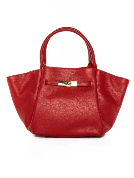 Geanta de mana din Piele Naturala GD51 Rosu | Forseti Genti Dama Din Piele Naturala GD51 RED | FORSETI