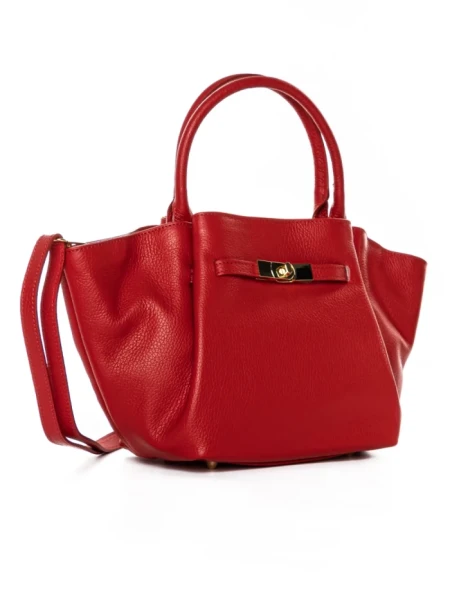 Geanta de mana din Piele Naturala GD51 Rosu | Forseti Genti Dama Din Piele Naturala GD51 RED | FORSETI