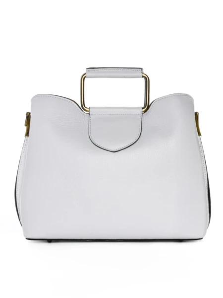 Geanta de mana din Piele Naturala GD52 Alb | Forseti Genti Dama Din Piele Naturala GD52 WHITE | FORSETI