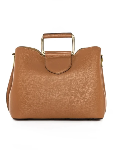 Geanta de mana din Piele Naturala GD52 Maro deschis | Forseti Genti Dama Din Piele Naturala GD52 CAMEL | FORSETI
