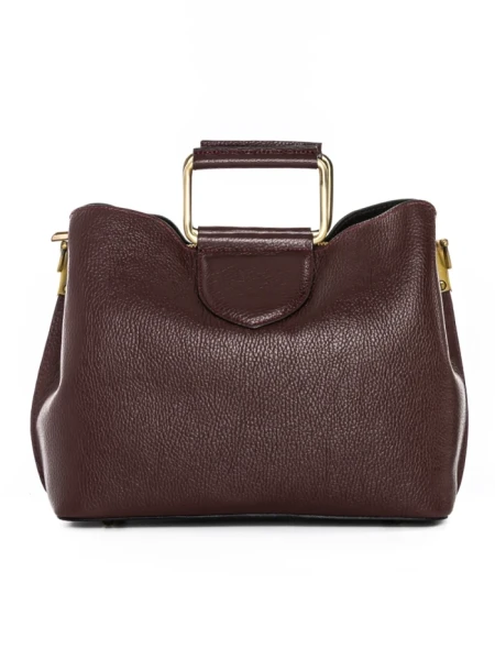 Geanta de mana din Piele Naturala GD52 Visiniu | Forseti Genti Dama Din Piele Naturala GD52 WINE | FORSETI