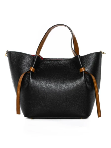 Geanta de mana din Piele Naturala GD53 Negru | Forseti Genti Dama Din Piele Naturala GD53 BLACK | FORSETI