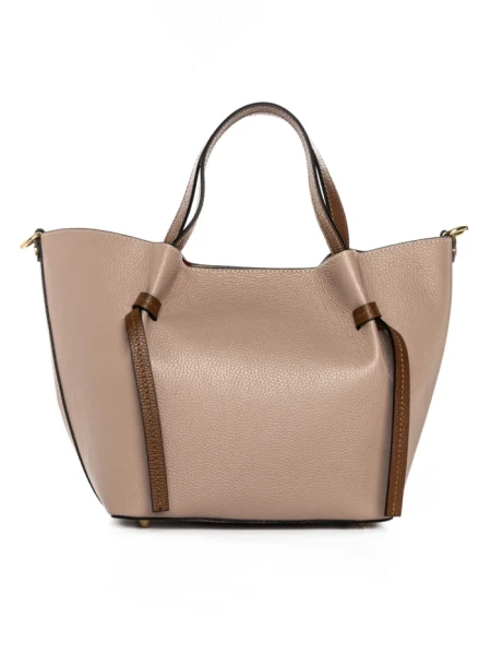 Geanta de mana din Piele Naturala GD53 Bej | Forseti Genti Dama Din Piele Naturala GD53 BEIGE | FORSETI