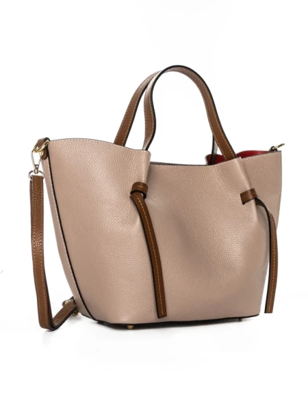 Geanta de mana din Piele Naturala GD53 Bej | Forseti Genti Dama Din Piele Naturala GD53 BEIGE | FORSETI