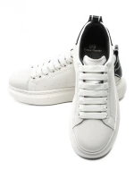 Pantofi Sport Barbati din piele naturala 3221 Alb-Negr... » Pantoful.Ro