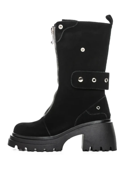 Ghete Dama din piele naturala 52AD5 BLACK | PANTOFUL