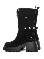 Ghete Dama din piele naturala 52AD5 BLACK | PANTOFUL