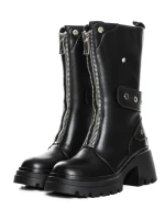 Ghete Dama din piele naturala 52AD5 BLACK | PANTOFUL