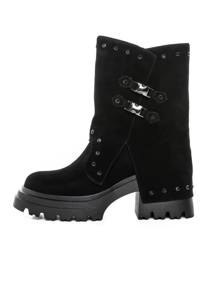 Ghete Dama din piele naturala 52AD1 BLACK | PANTOFUL