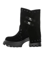 Ghete Dama din piele naturala 52AD1 BLACK | PANTOFUL