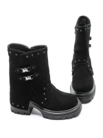 Ghete Dama din piele naturala 52AD1 BLACK | PANTOFUL