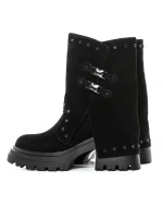 Ghete Dama din piele naturala 52AD1 BLACK | PANTOFUL