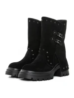 Ghete Dama din piele naturala 52AD1 BLACK | PANTOFUL