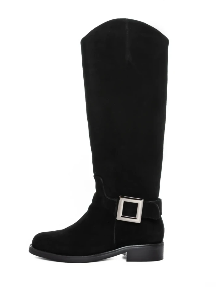 Cizme Dama din piele naturala 52AD3 BLACK | PANTOFUL