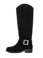 Cizme Dama din piele naturala 52AD3 BLACK | PANTOFUL