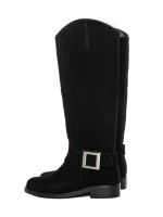 Cizme Dama din piele naturala 52AD3 BLACK | PANTOFUL