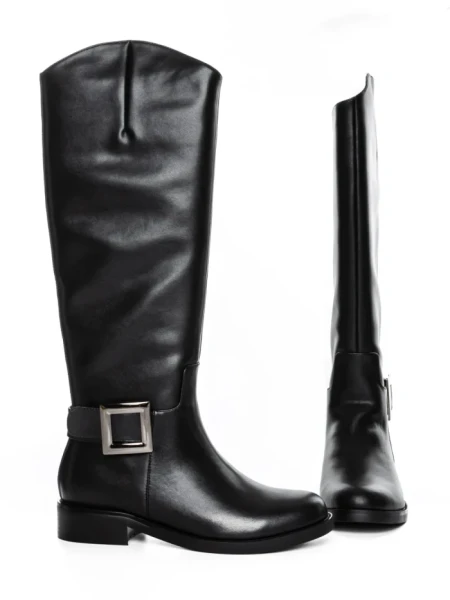 Cizme Dama din piele naturala 52AD3 BLACK | PANTOFUL