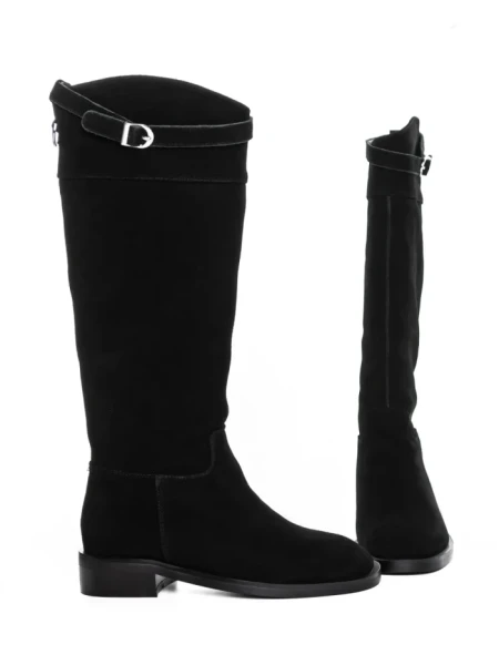 Cizme Dama din piele naturala 52AD6 BLACK | PANTOFUL