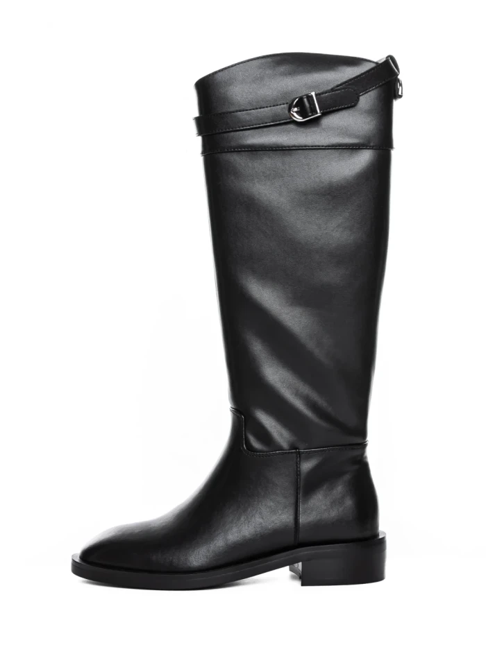 Cizme Dama din piele naturala 52AD6 BLACK | PANTOFUL