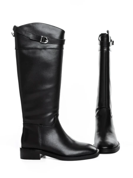 Cizme Dama din piele naturala 52AD6 BLACK | PANTOFUL