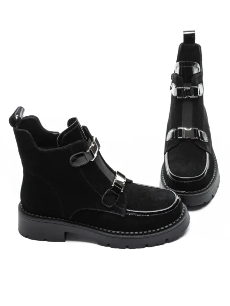 Ghete Dama din piele naturala 52AD7 BLACK | PANTOFUL