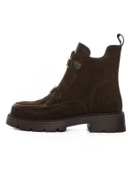 Ghete Dama din piele naturala 52AD7 BROWN | PANTOFUL