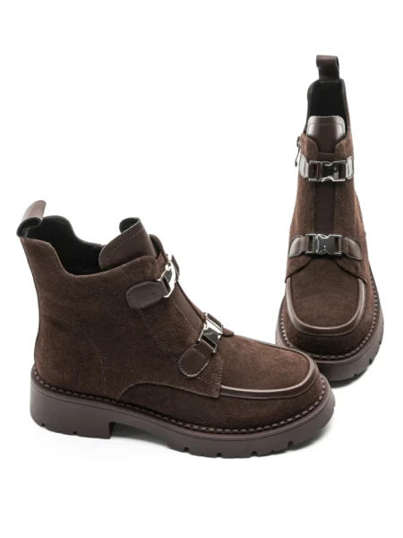 Ghete Dama din piele naturala 52AD7 BROWN | PANTOFUL