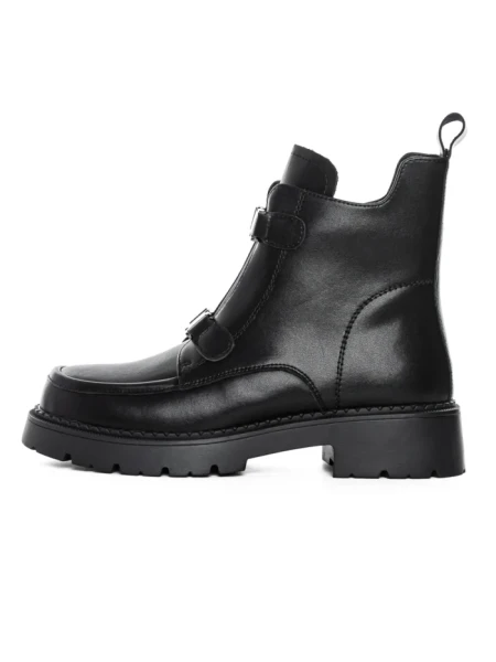 Ghete Dama din piele naturala 52AD7 BLACK | PANTOFUL