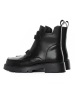 Ghete Dama din piele naturala 52AD7 BLACK | PANTOFUL