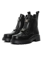 Ghete Dama din piele naturala 52AD7 BLACK | PANTOFUL